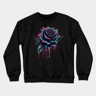 Dark rose dripping art Crewneck Sweatshirt